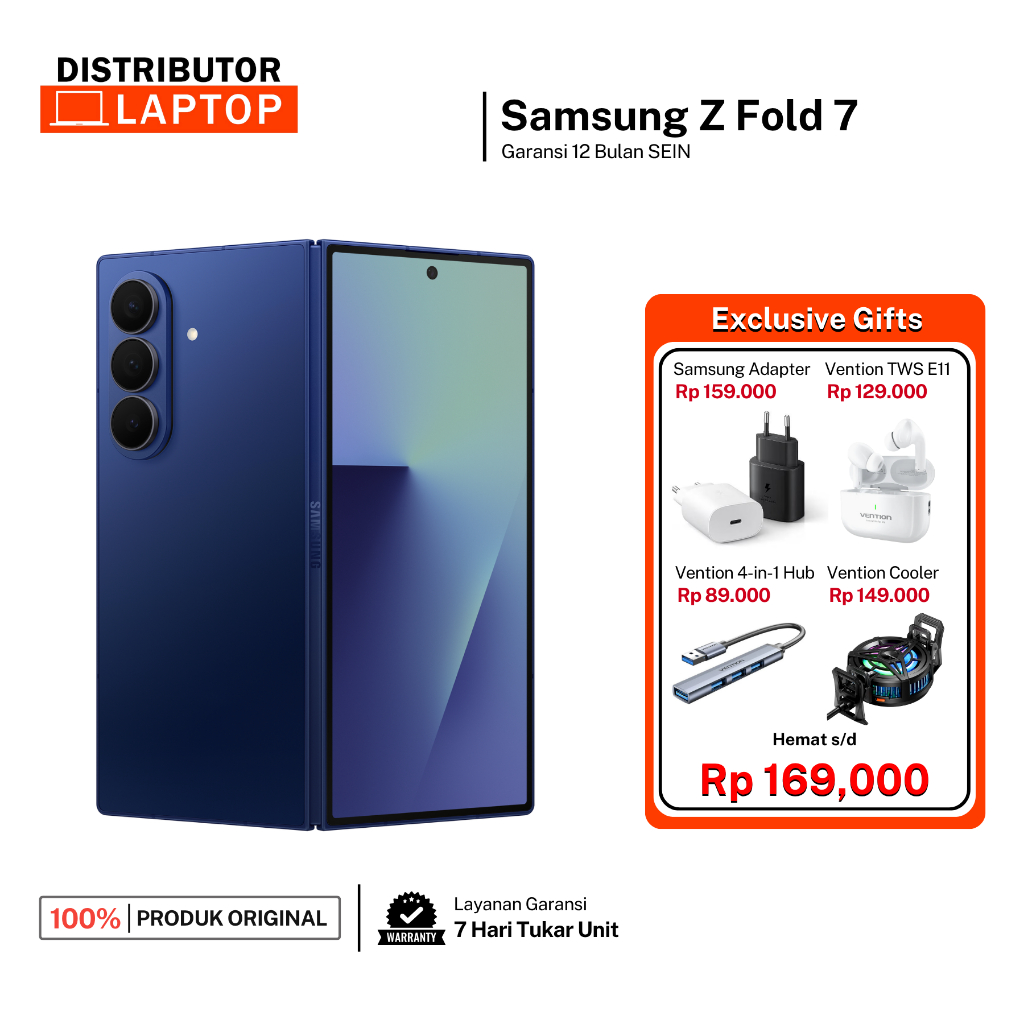 Samsung Galaxy Z Fold 7 16GB/1TB 12/512GB | Hp Lipat | Garansi Resmi