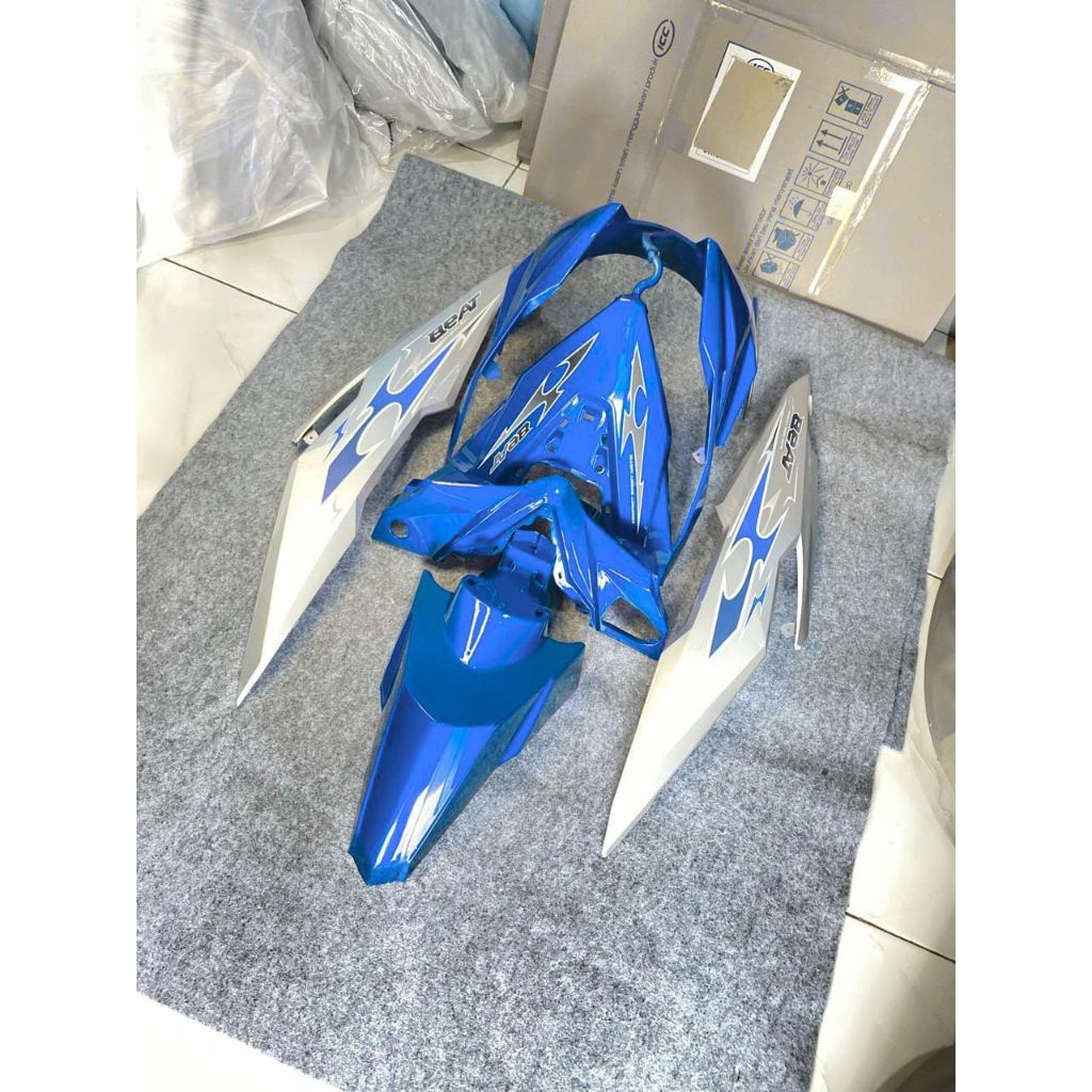 full body beat esp biru x silver + striping