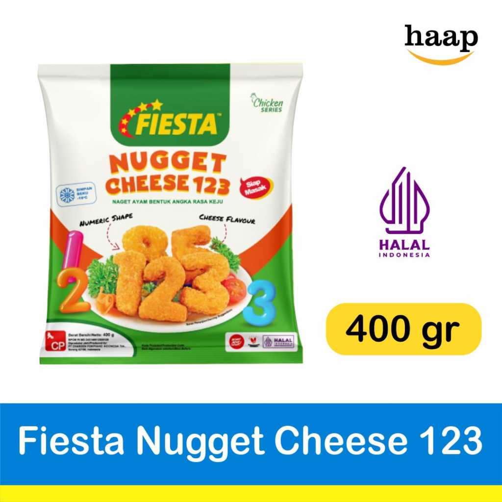 Fiesta Cheese Nugget 123 400gr / Naget Ayam Keju Bentuk Angka