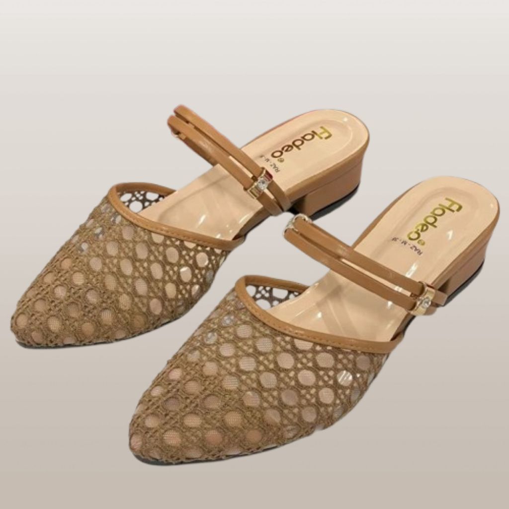Fladeo Selop Heels 3cm Wanita Terbaru A04