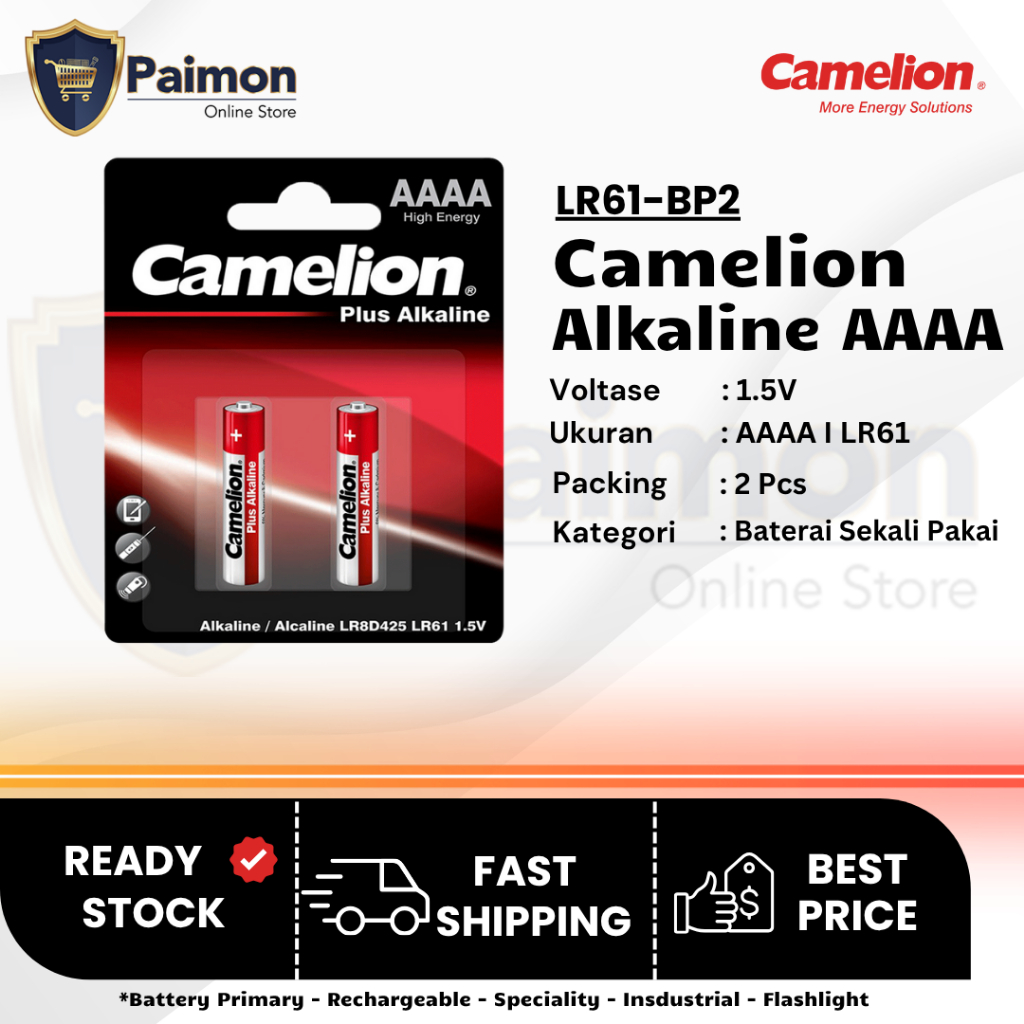 Baterai A4 AAAA Baterai | Camelion Baterai Alkaline AAAA BP2 - LR61 - A4