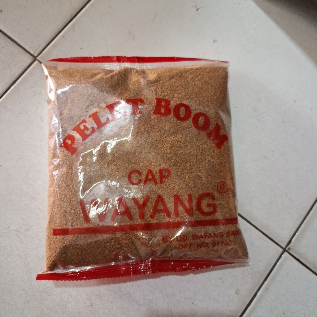 Umpan Mancing Pelet Boom merah cap wayang halus besar