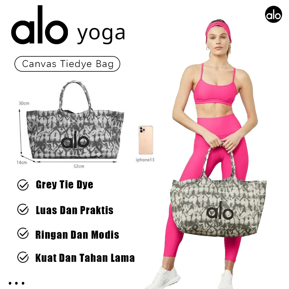 [COD]ALO YOGA Canvas Tiedye Bag pilates Tote Bag/Pilates Tas Yoga/Alo Tas Matras Yoga Bag/Tas Katun