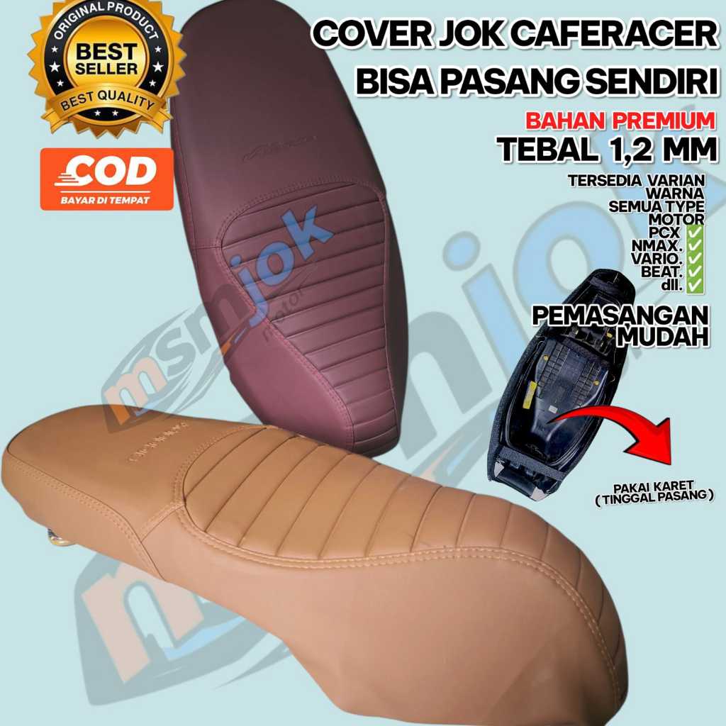 COVER JOK MOTOR SEAT PELINDUNG JOK MOTOR CAFERACER ( PAKAI KARET )#SCOOPY#nmax#vario#pcx#ALL TYPE MO