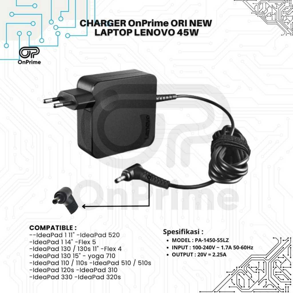 Charger Laptop Lenovo 45W original