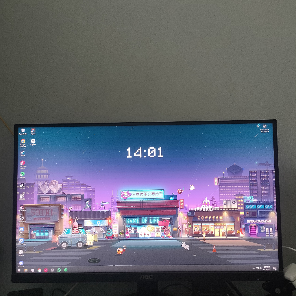 AOC 22B2HM Ultra Slim LED Monitor - 21.5" 75Hz 1080 FHD - BEKAS