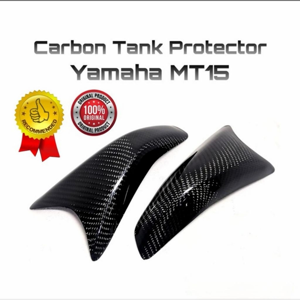 TANK PROTECTOR CARBON MT15 MT 15 CARBON KEVLAR ASLI BUKAN VISOR WINDSHIELD