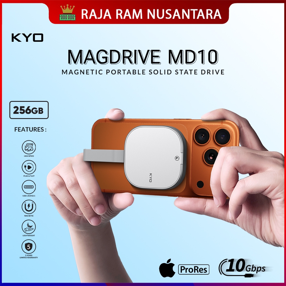 KYO MAGDRIVE MD10 10Gbps Magsafe MAGNECTIC SSD PORTABLE USB 3.2 Gen 2x1 10Gbps Magnet Portable SSD 2