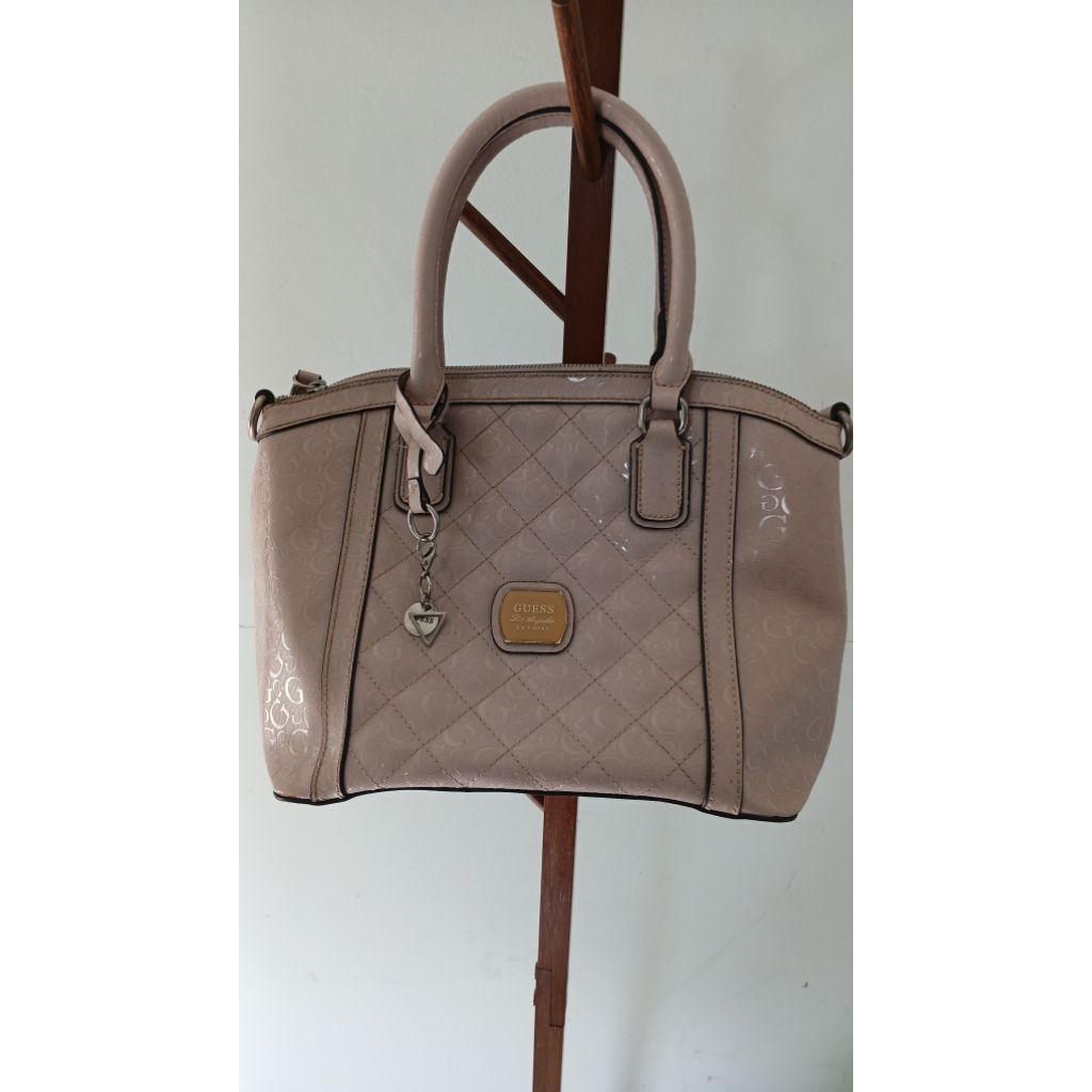 Preloved Tas Guess Los Angles est.1981 Ori RoseGold