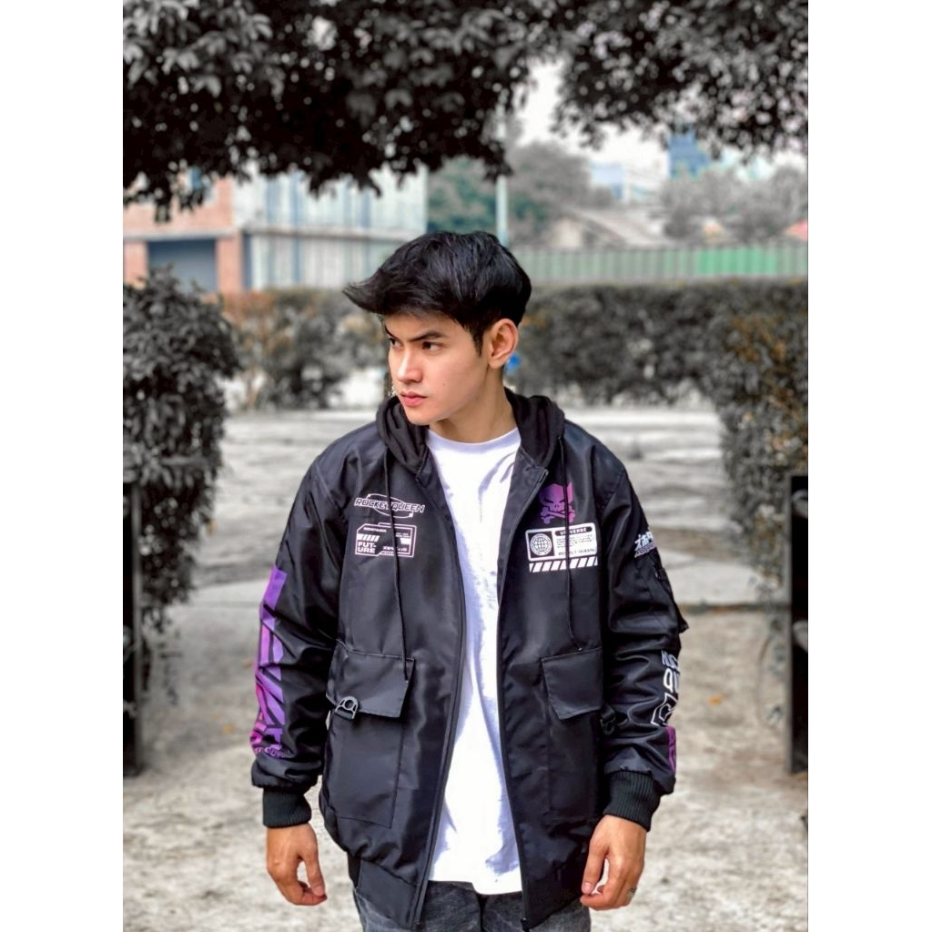 Jaket Bomber Original Genious - Jaket pria bomber distro
