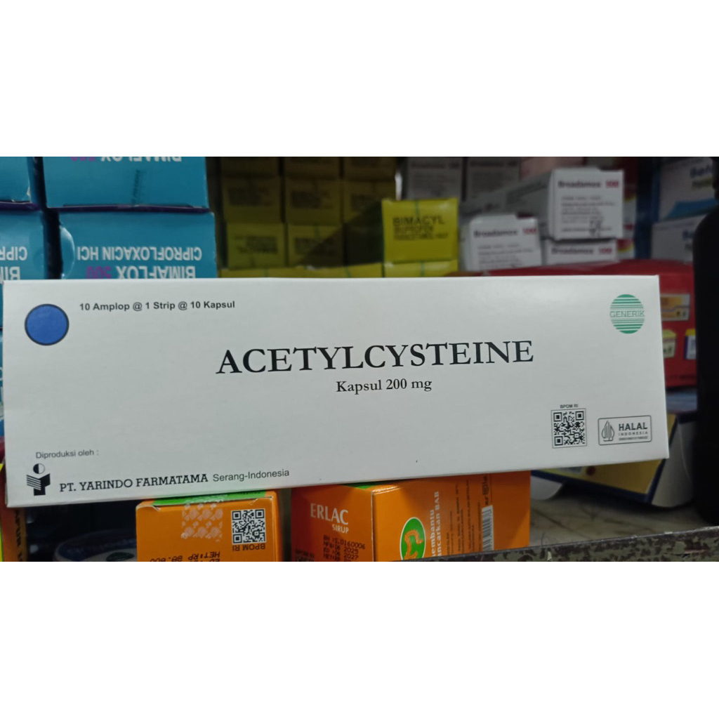 Acetylcysteine 200 Mg Yarindo 100 Kapsul Exp 03/2028