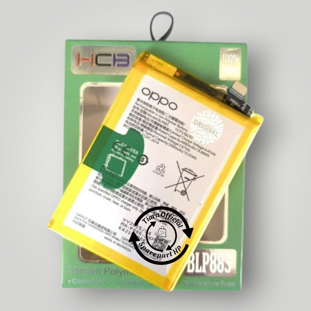 Original 100℅HCB Baterai Batre hp Oppo A76 4G/Oppo A96 4G Kode BLP885 For Baterai Baru Battery Capac
