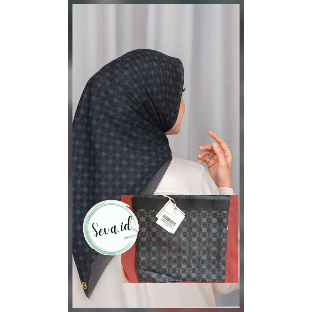 BUTTONSCARVES BS SALE Ikat Voile Square Caviar BUTTONSCARVES HIJAB DEFECT MINOR VOAL MODINITY SALE