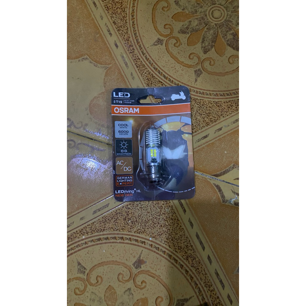 BOHLAM LAMPU LED OSRAM T19 KAKI 1 NEW GEN PUTIH MOTOR BEBEK DAN METIK