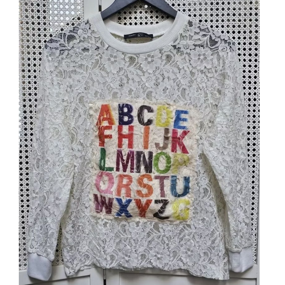 blus brokat baju atasan white blouse high quality korea