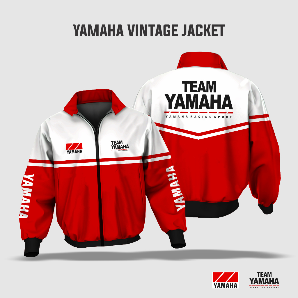Vintage Yamaha Jacket Windbreaker | Jaket Motor Yamaha Retro Full Printing
