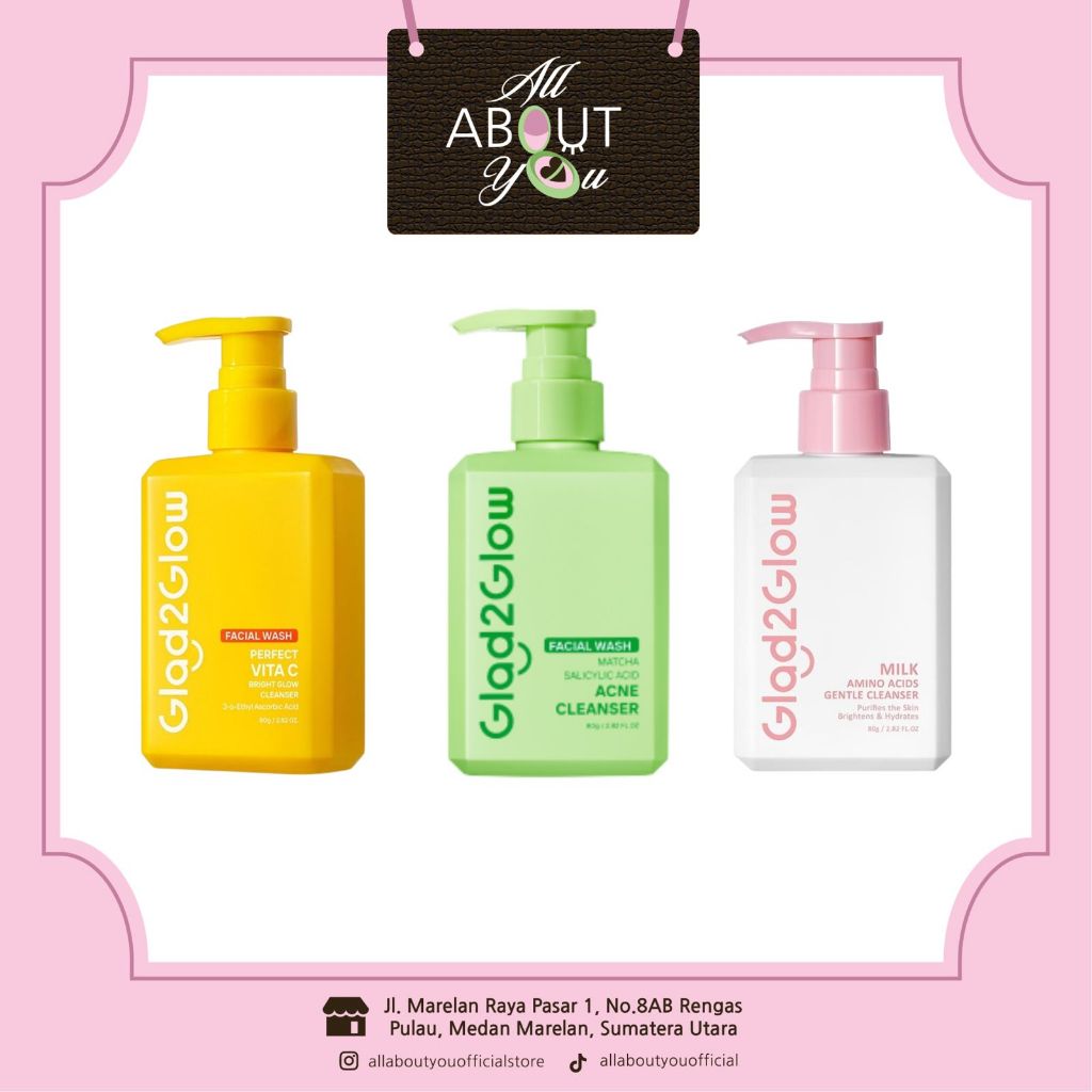 All About You-Glad2Glow Facial Wash 80gr