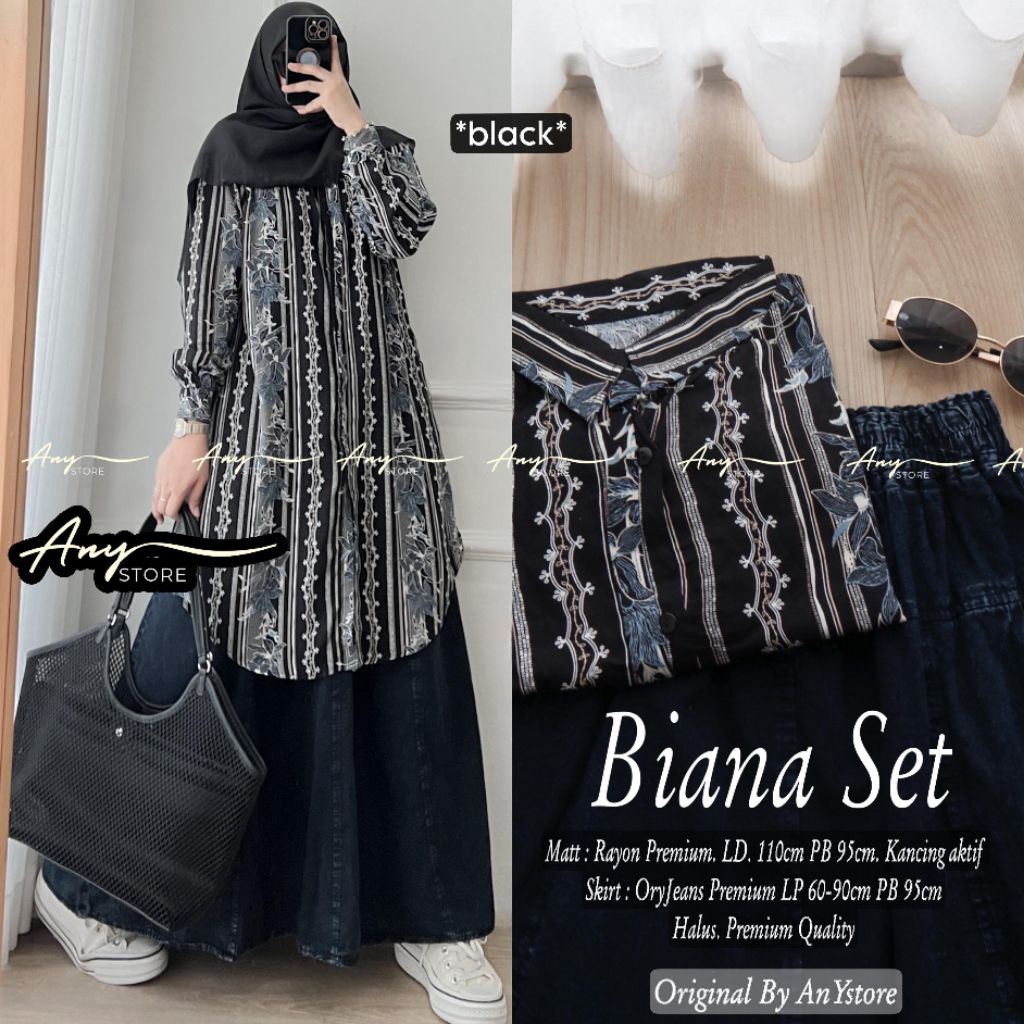 Sunny Navia Hyera Marsela Tiara Elena Insta Risia Biana Vintage Set setelan Atasan rayon premium dan