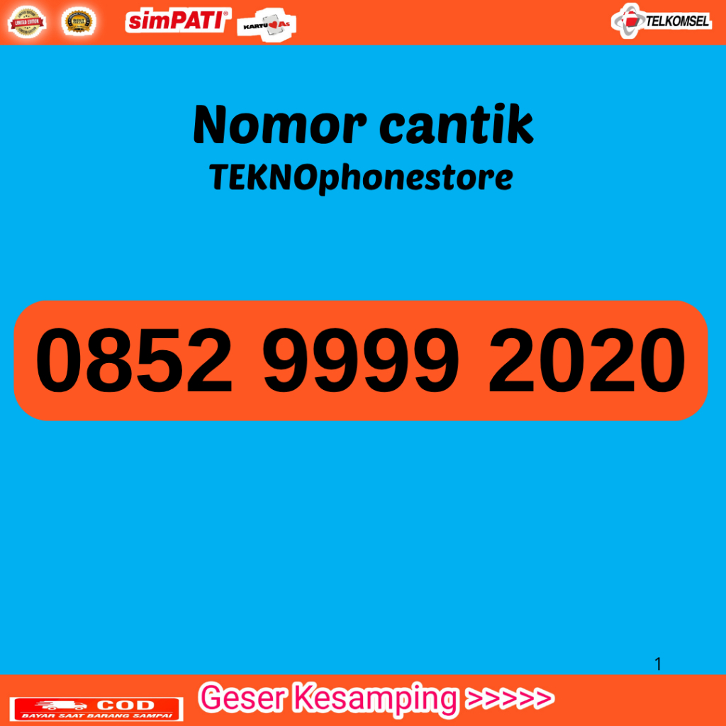 NOMOR CANTIK TELKOMSEL SIMPATI AS MURAH JENDRAL 9999