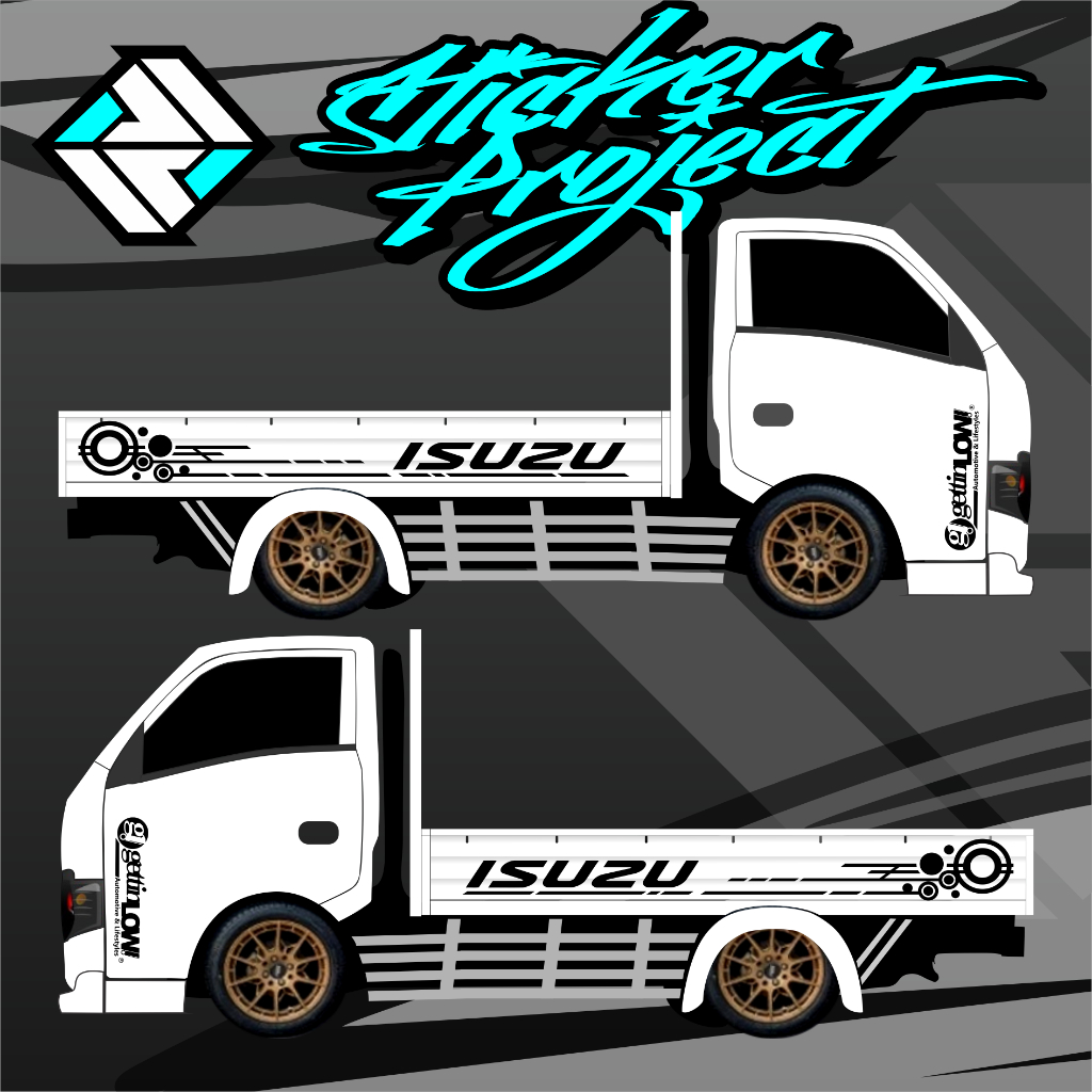 Stripping Traga Pickup Stiker Bak Samping Traga-Bisa Request