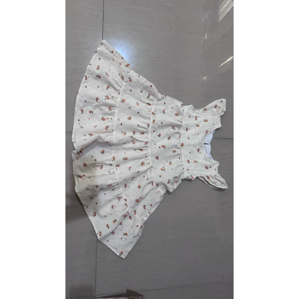 DRESS BAJU ANAK PEREMPUAN BANGKOK MOTIF FLOWER