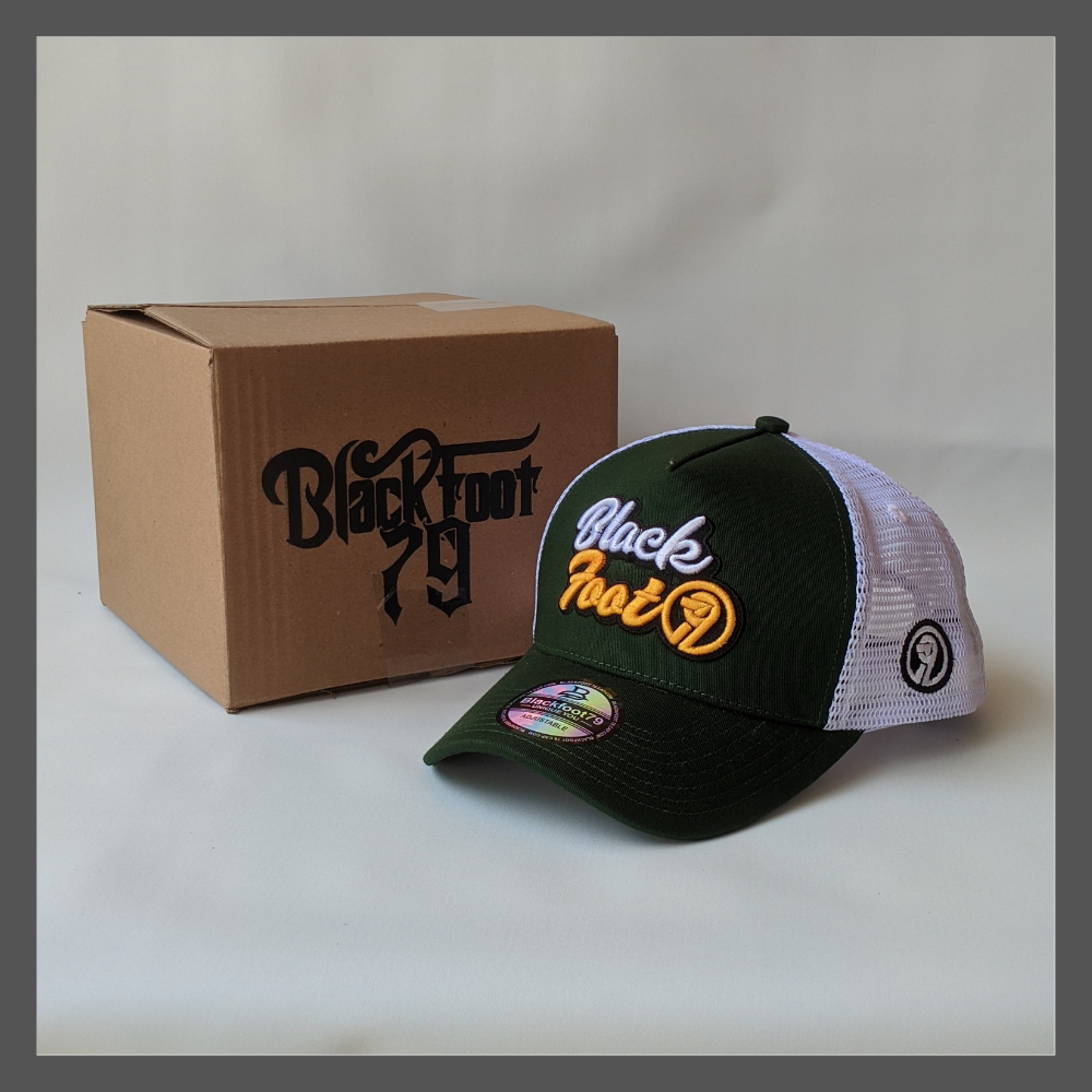 Blackfoot79 Topi Jaring Pria Distro Original Pengait Besi Trucker Warna Army Putih