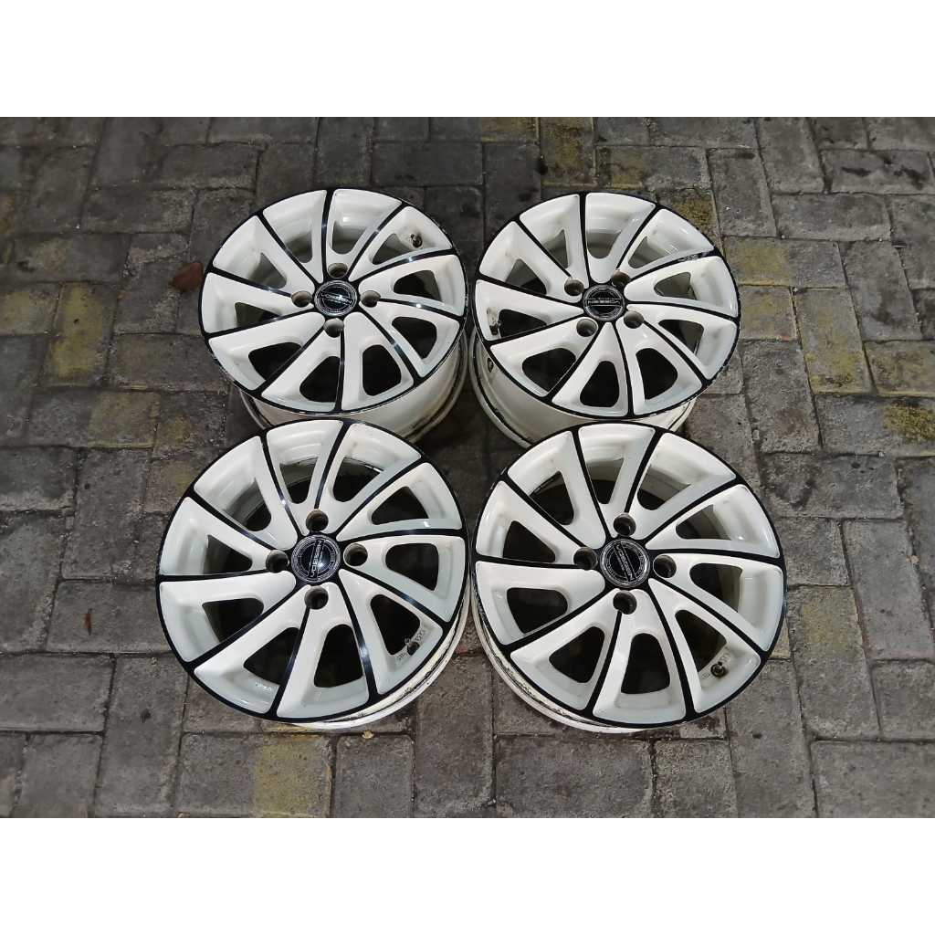 VELG MOBIL RACING RING 14 LEBAR 6 ET35 LUBANG BAUT PCD 4x100 PELEK