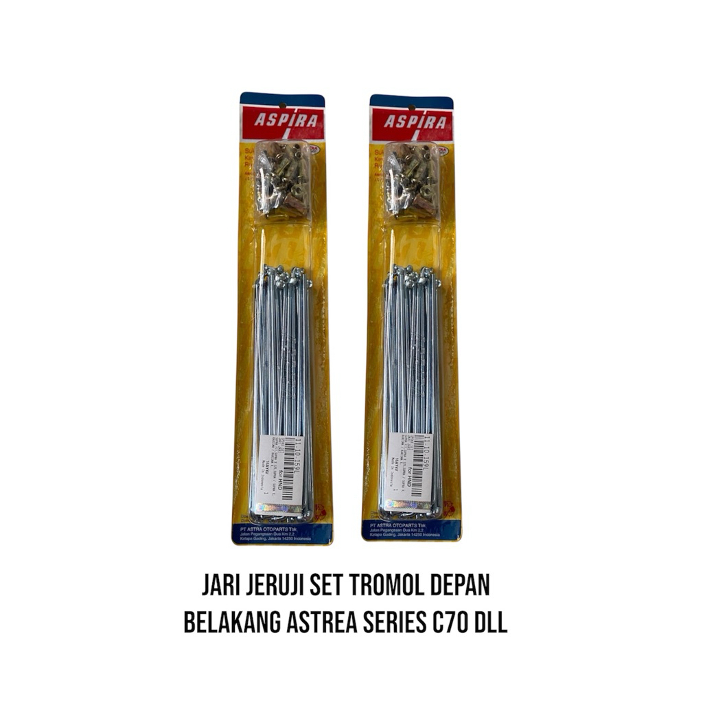 jari jari jeruji set 159L aspira for honda supra karisma grand c70 tromol 1 set depan belakang