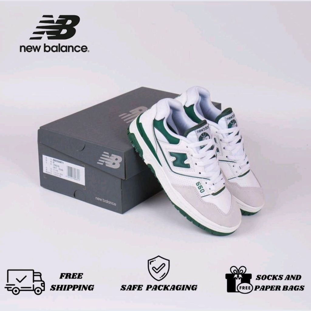 Sepatu New Balance 550 White Green