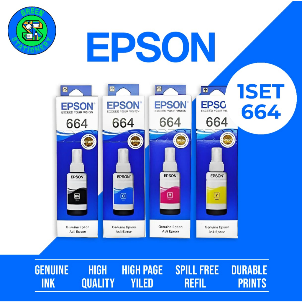 Paket 1 set tinta Epson 664 original for L100/L110/L120/L360/L1300