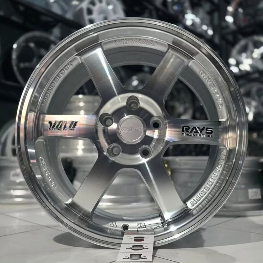 velg mobil te37 og r17 lebar 8 pcd 5x114,3 velg racing ring 17 velg mobil r17 untuk mobil Innova Reb