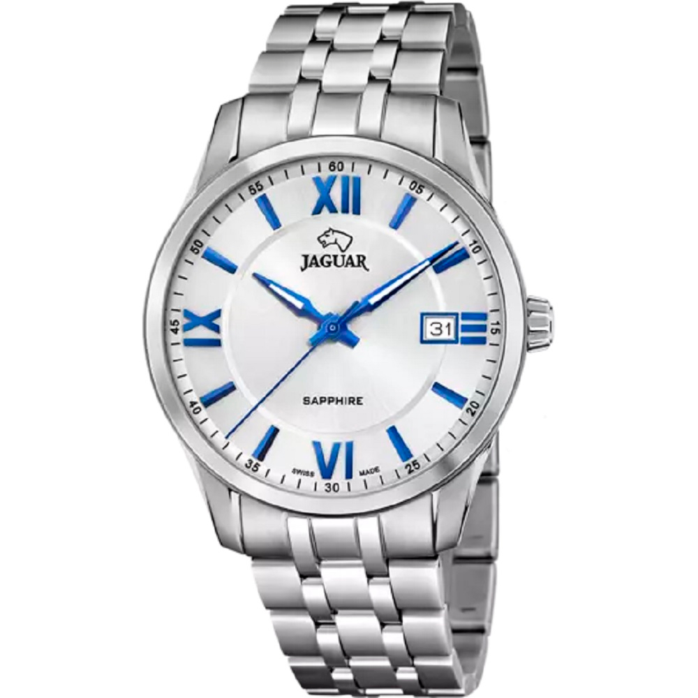 Jam Tangan Pria Man Casual Watch Jaguar J964/1 Stainless Steel Silver Dial