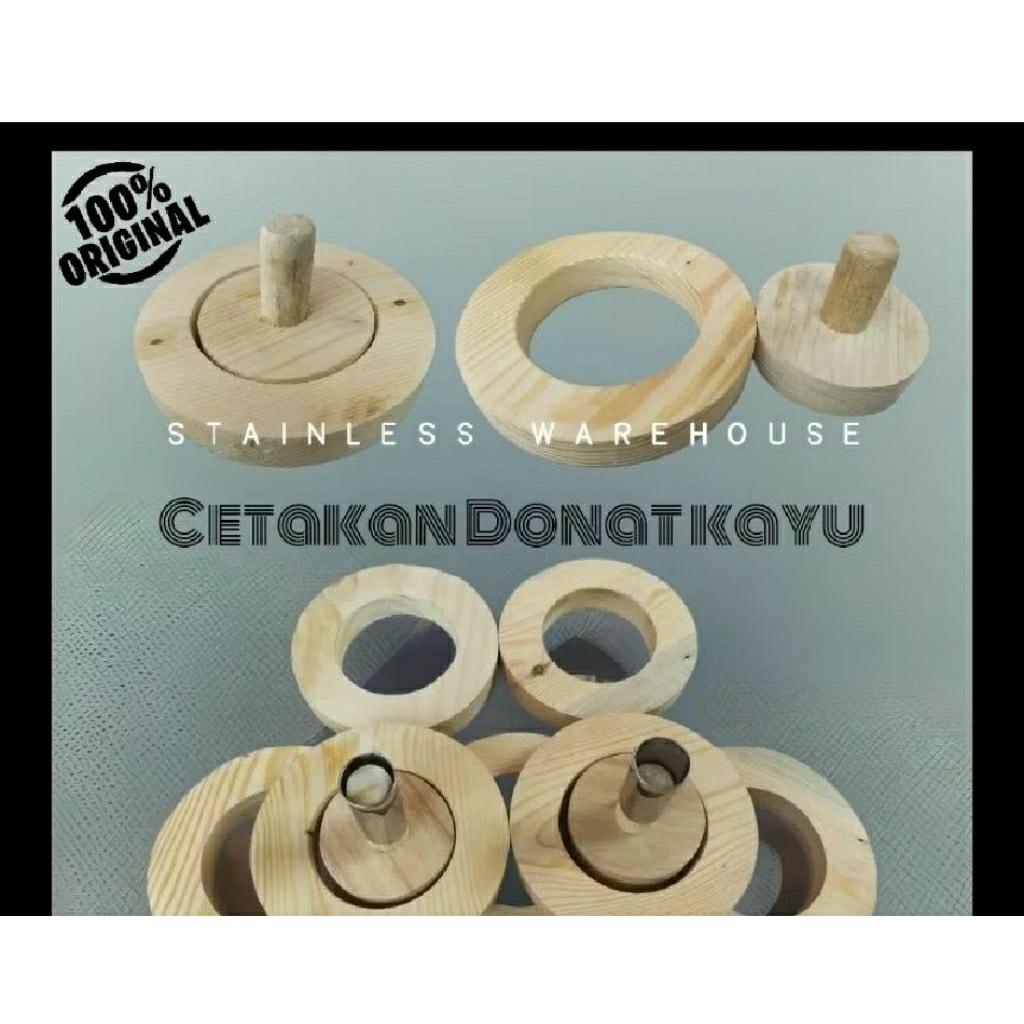 Cetakan Donat Kayu 1 Set/Cetakan Donat Kayu Pilihan/Cetakan Donat Bolu Kayu Ukuran 5cm 6cm 7cm 8cm 9