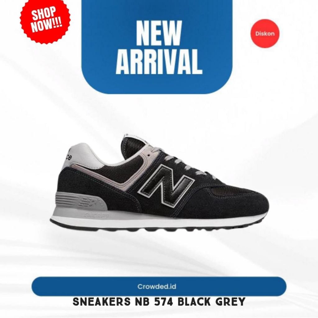 (CROWDED) Sneakers NB 574 Black Grey