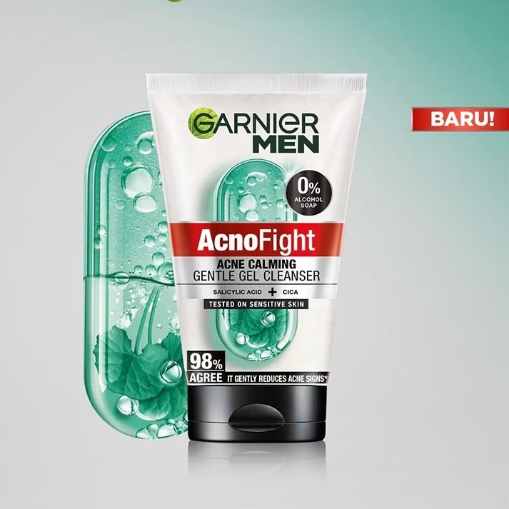 Garnier Men ACNO FIGHT ACNE CALMING GENTLE GEL CLEANSER 100ml