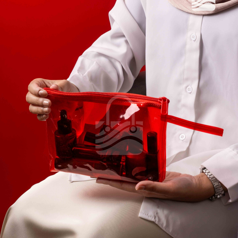 (READY LANGSUNG KIRIM) Pouch Mika Transparan Travel Premium – Washbag Kosmetik Anti Air Waterproof P