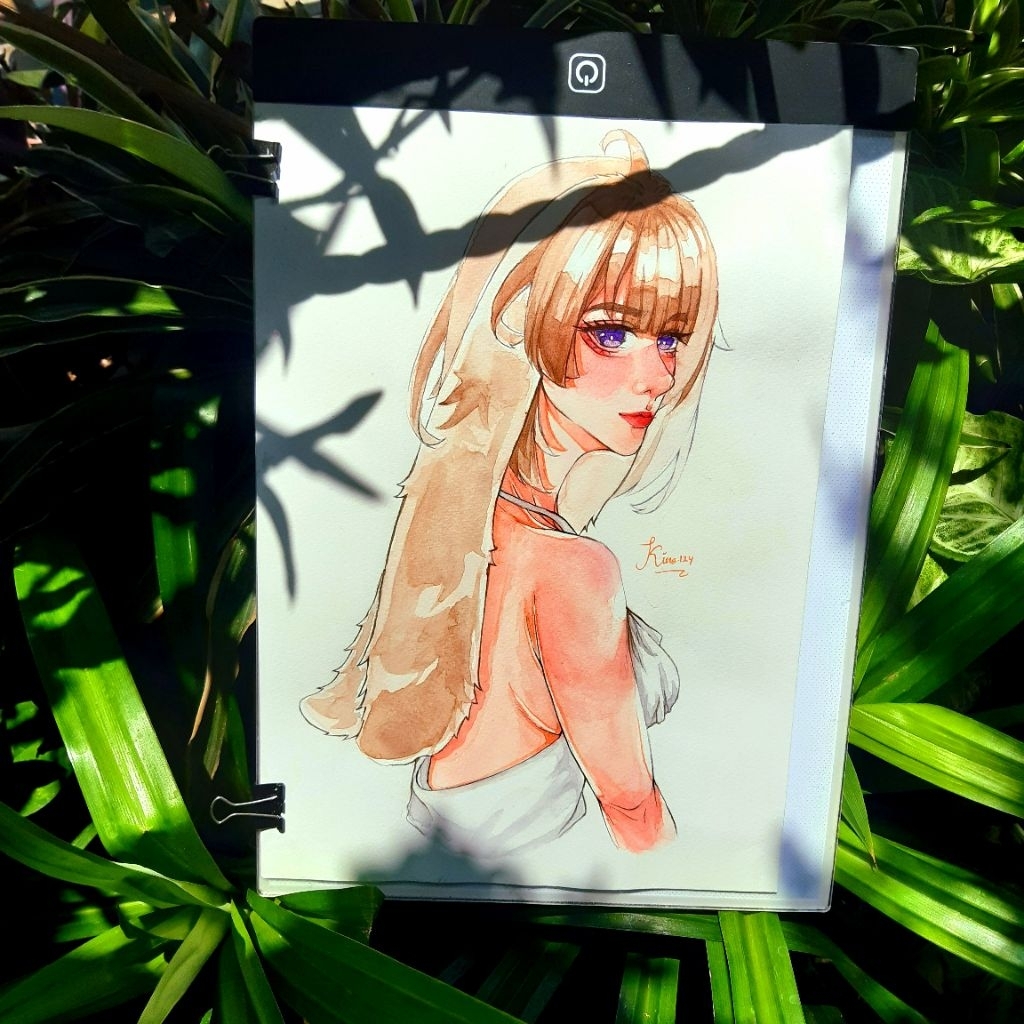 Commission Art Traditional Watercolor Painting by Kine124