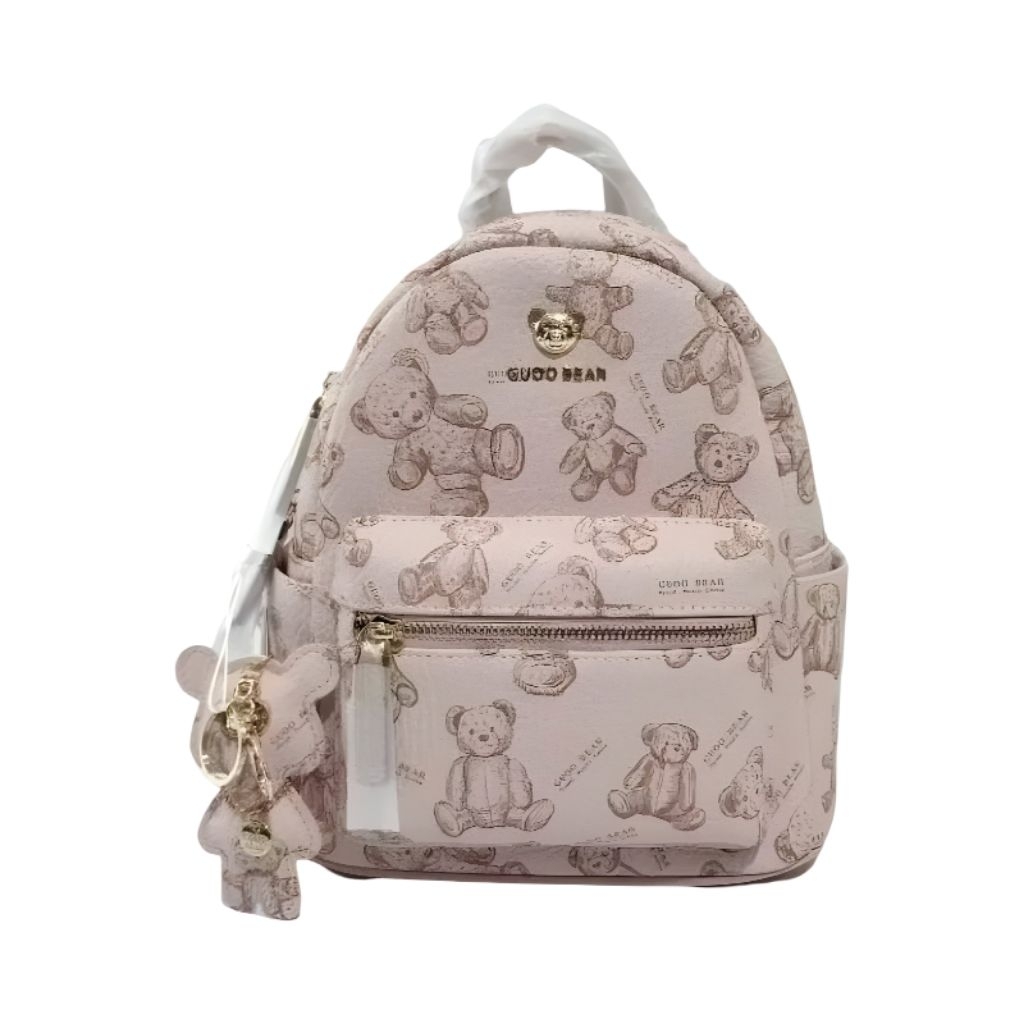 Tas Ttwn Guoo Bear Bangkok Original Gu8018 Medium Pink Ransel Rancel Backpack Punggung Sekolah Bag W