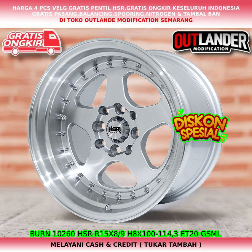 Velg celong ring15 lebar 8/9 untuk mobil Agya| Altis| Ayla| Calya| Corolla dll hsr burn R15