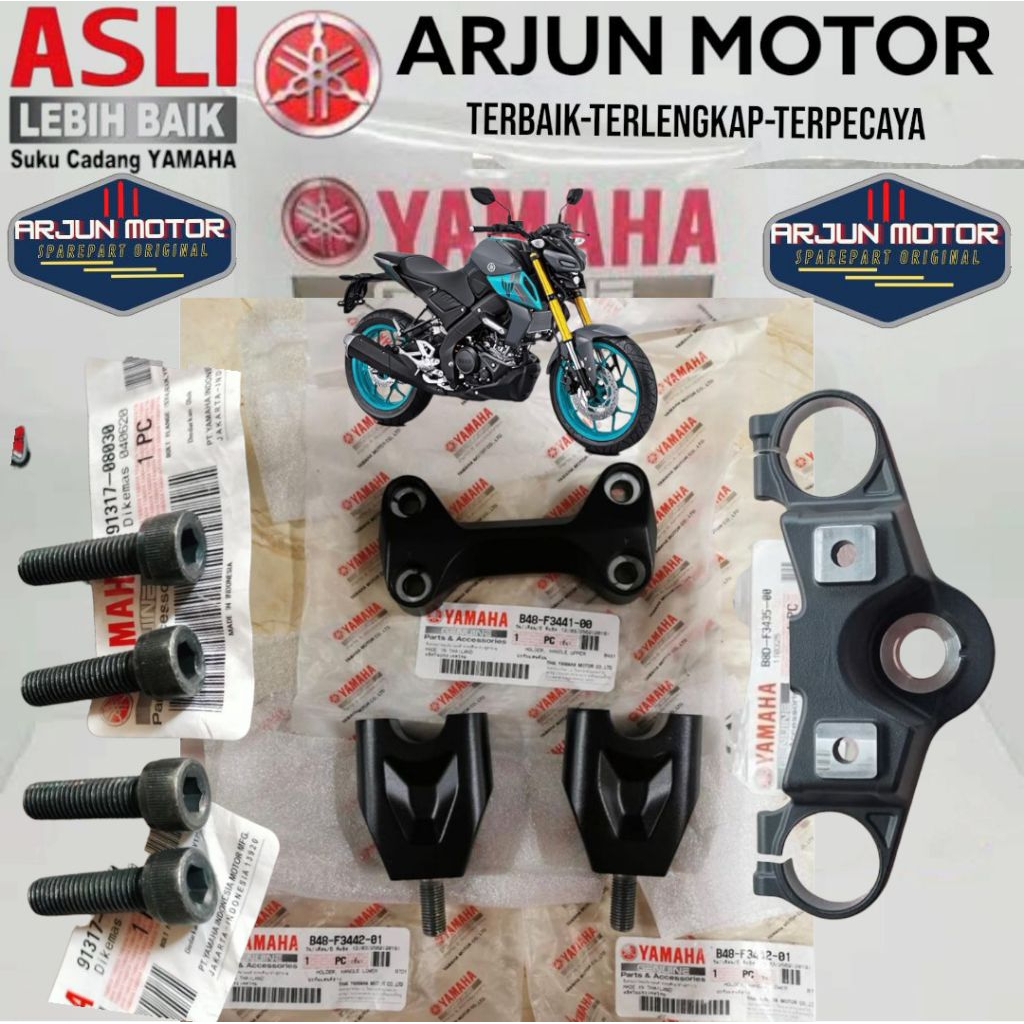 PAKET DUDUKAN STANG SEGITA ATAS SET MT15 MT 15 B48 ORIGINAL YAMAHA VARIASI