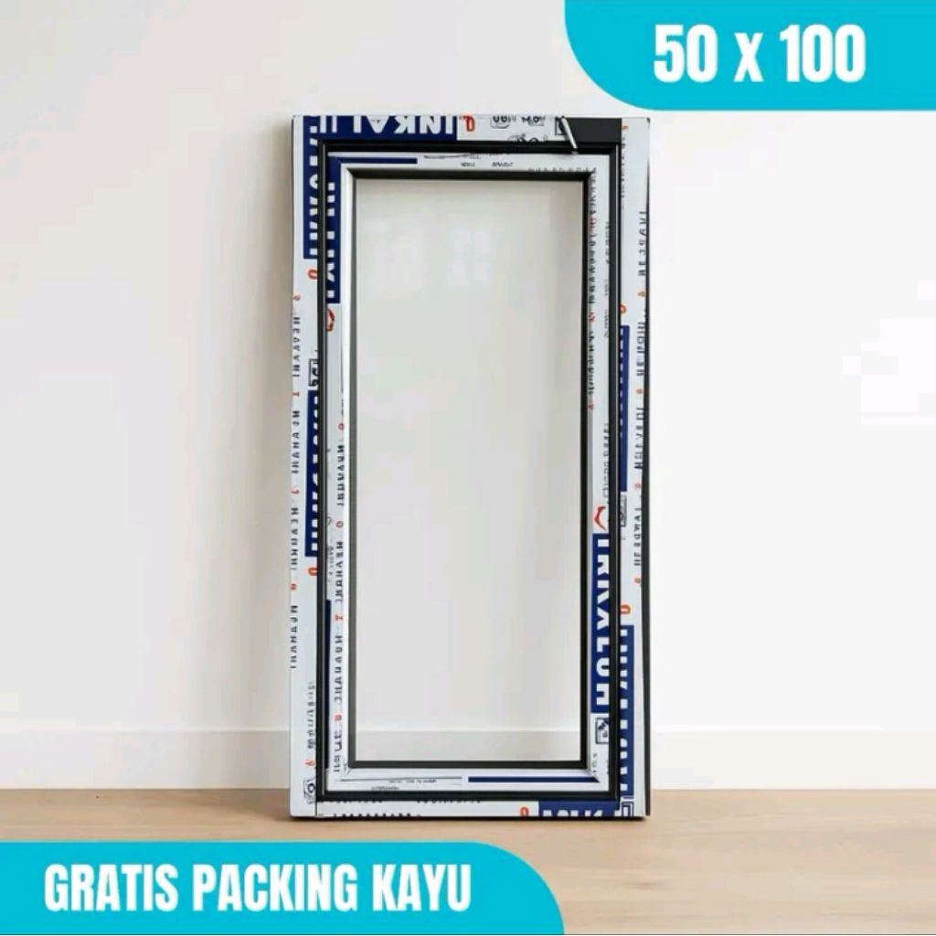 PROMO Jendela Aluminium INKALUM Boven Ukuran 50x100 KUSEN 4 INCH