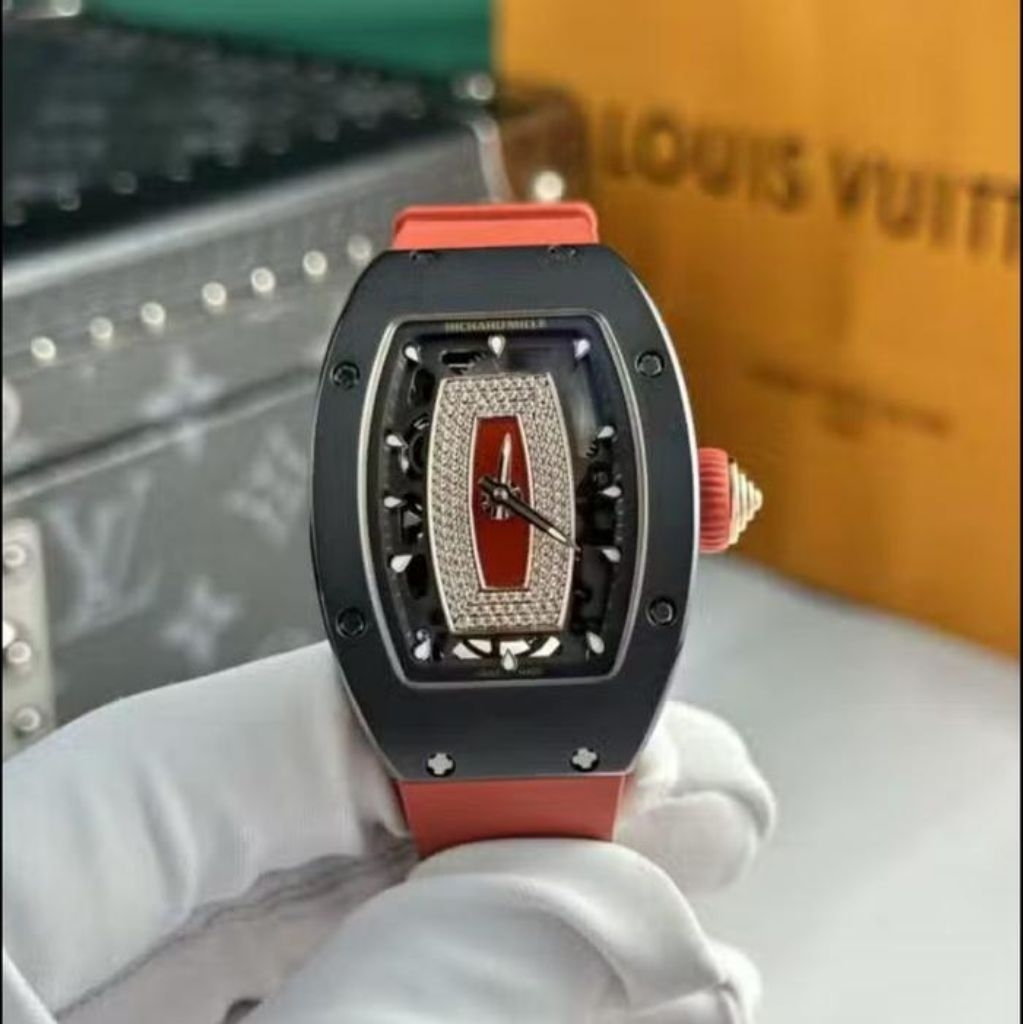 JAM TANGAN CEWEK MEWAH/JAM TANGAN LADIES TERBARU/JAM TANGAN RM07-01 WANITA SWISS AUTOMATIC