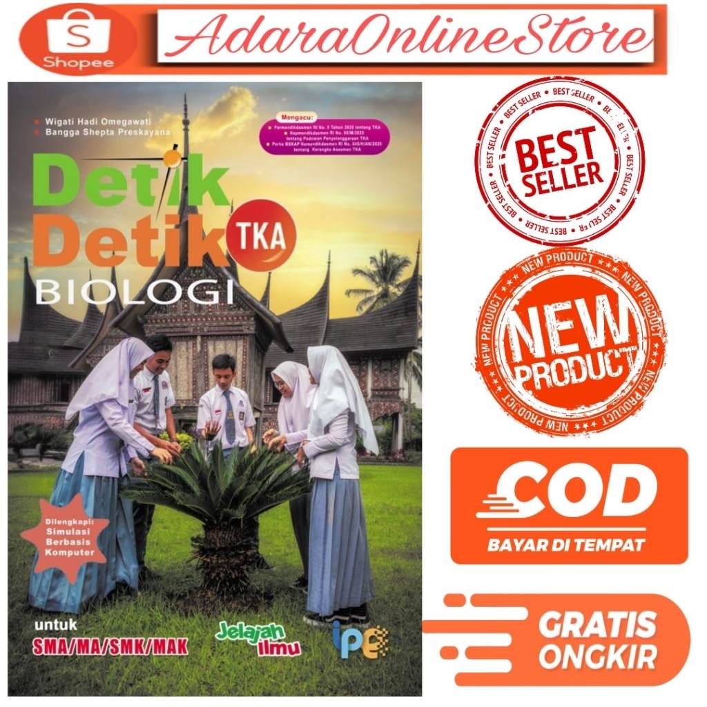 Buku DETIK DETIK TKA BIOLOGI Untuk SMA/MA/SMK/MAK TERLARIS TERMURAH