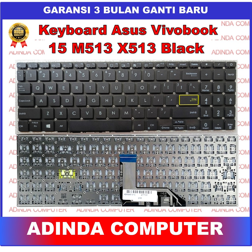 Keyboard Asus Vivobook Ultra 15 X513 K513 K513MA M513 R513 K513EP Black