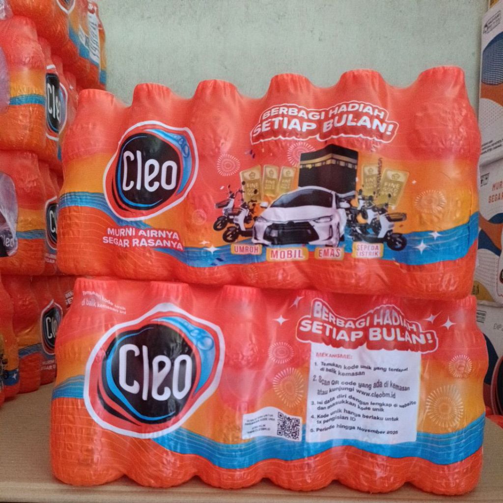 Cleo botol mini 220ml_isi 24 botol