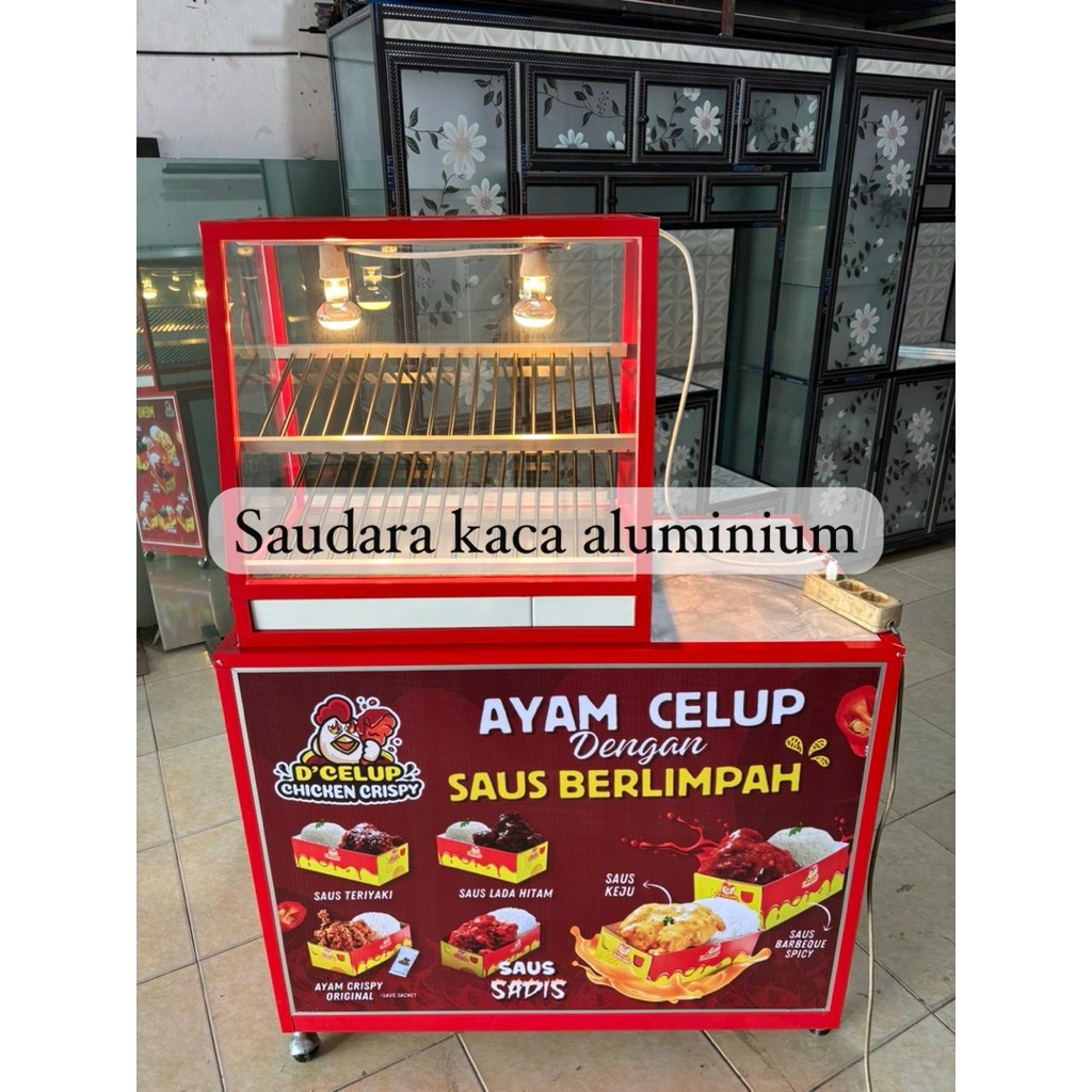 KHUSUS PEKANBARU ETALASE AYAM GEROBAK AYAM ETALASE AYAM GEPREK