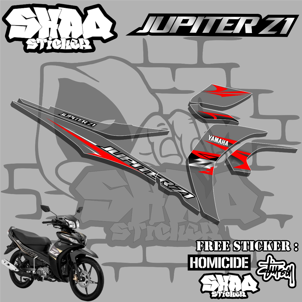 STICKER STRIPPING MOTOR JUPITER Z1 VARIASI, STRIPPING MOTOR JUPITER Z1 MOTIF KEREN