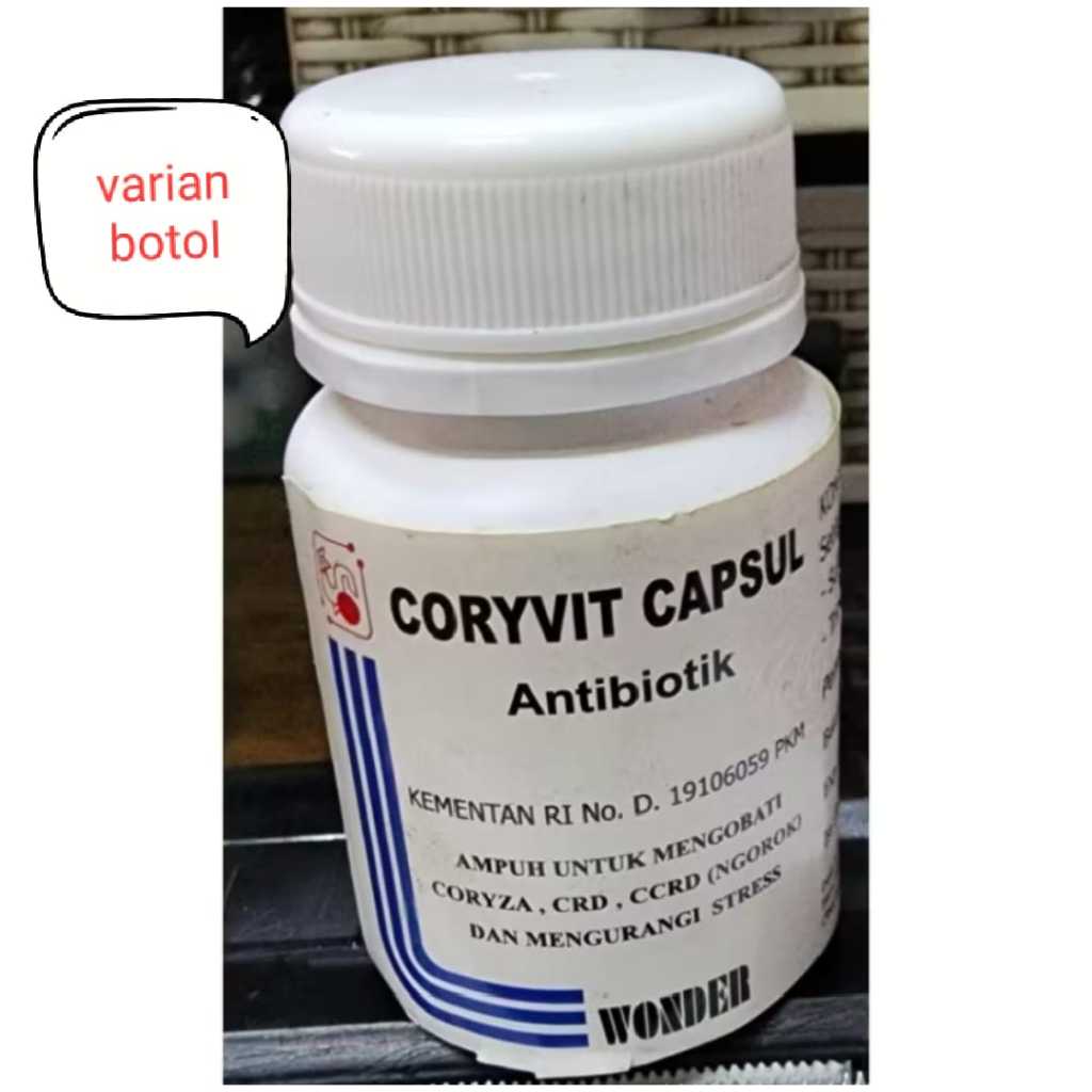 CORYVIT CAPSUL WONDER ( BOTOL) OBAT AYAM BURUNG CORYVIT