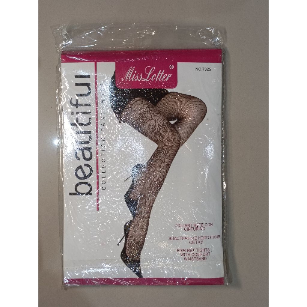 Stocking Jaring Motif Renda Miss Lotter