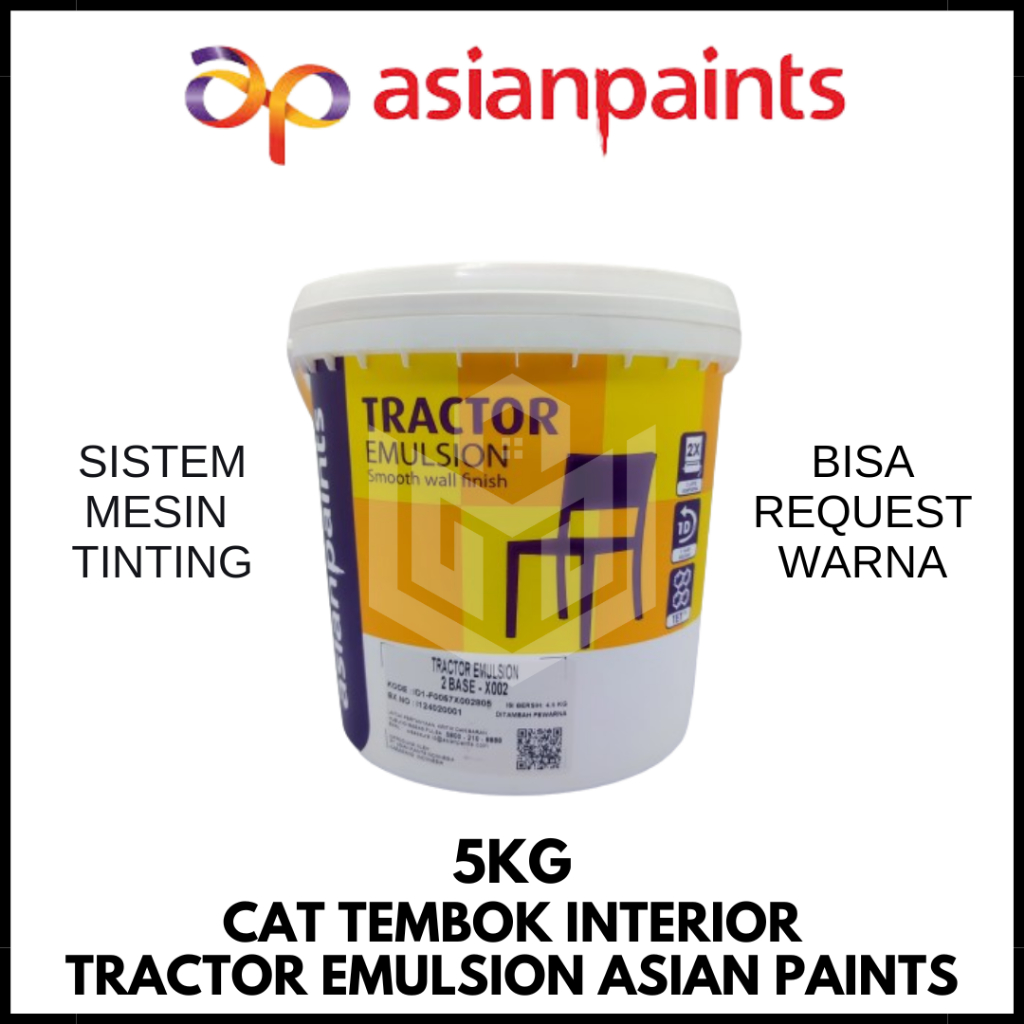 Cat Tembok Interior Asian Paints Tractor Emulsion 5Kg / Ocean